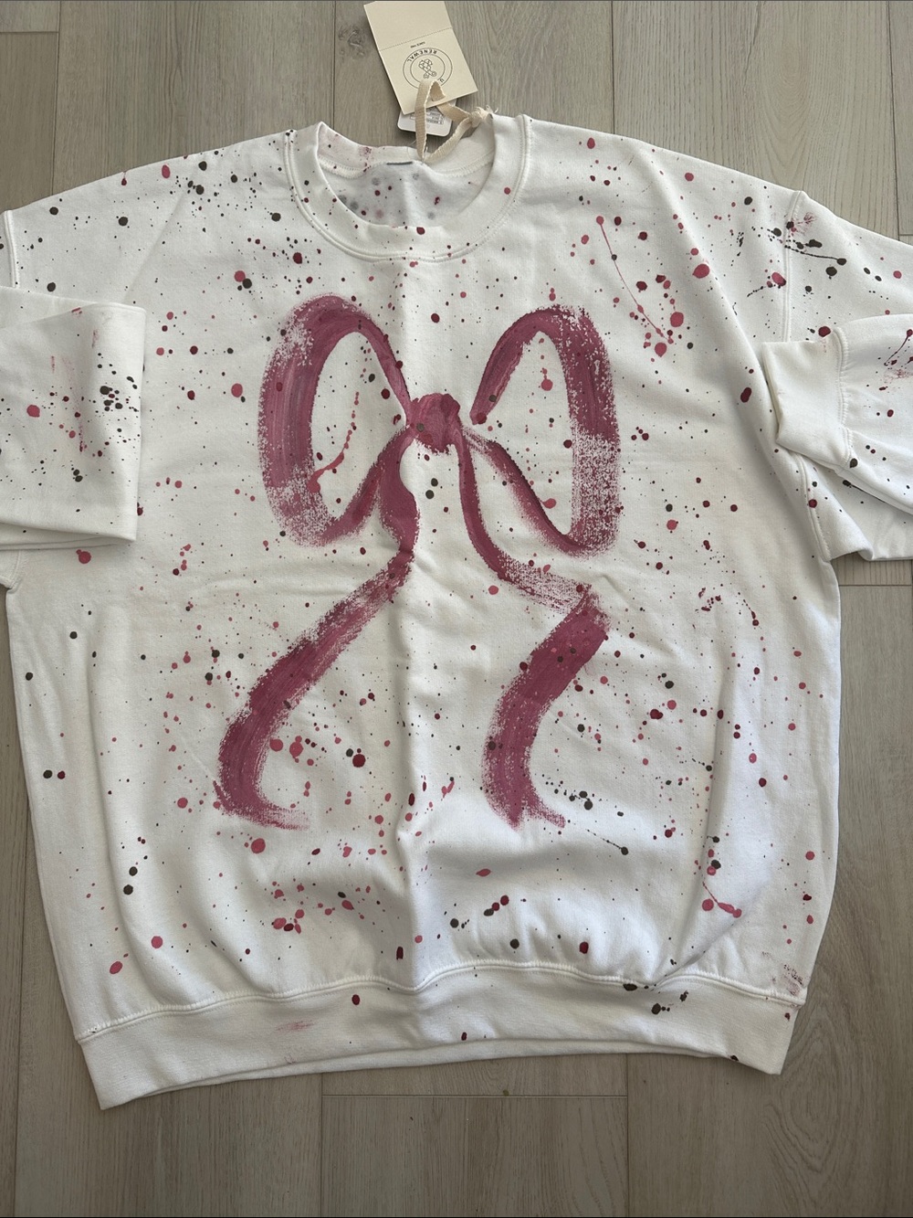 Urban Renewal Bow Dye Oversized Sweatshirt